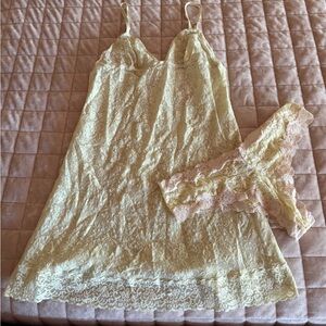 Victoria's Secret Lace Chemise and Panty Set